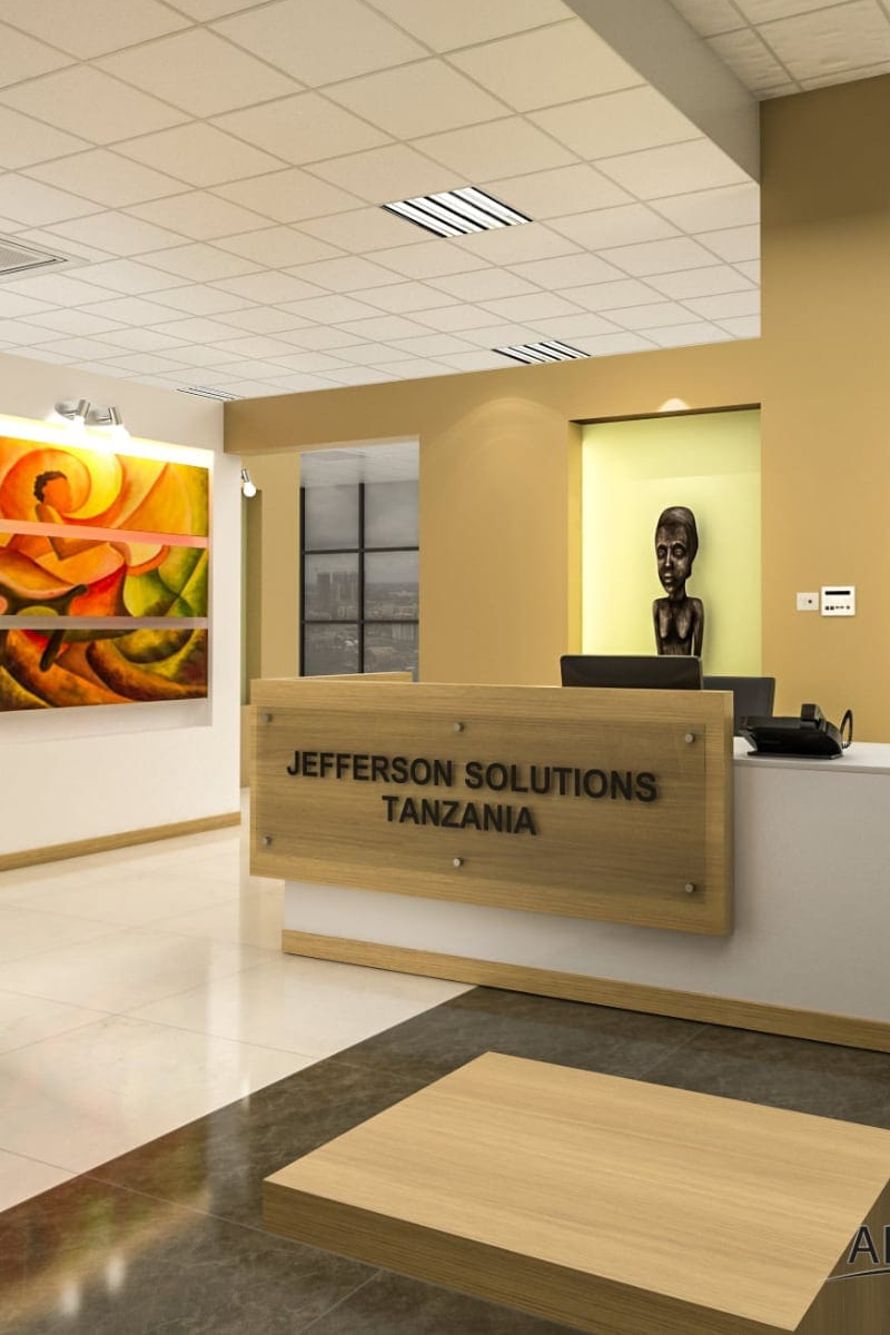 3D Prototype of Jefferson solutions office as part of interior design project