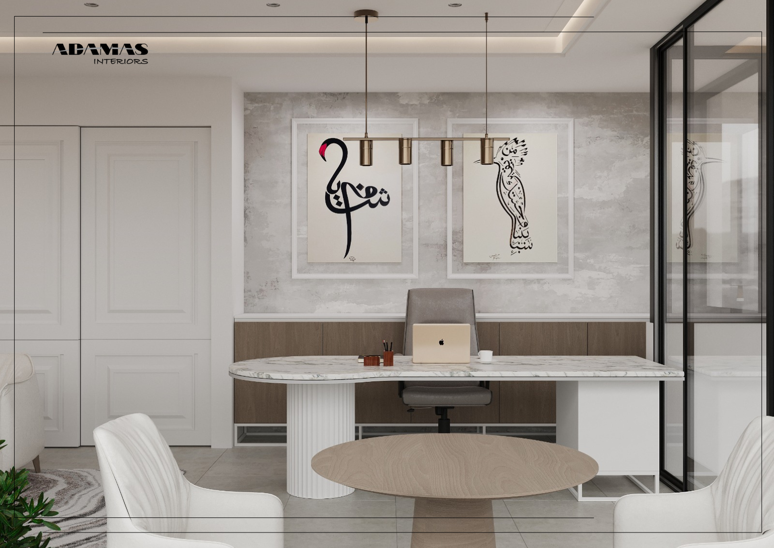 managing director's office interior design done by Adamas Group